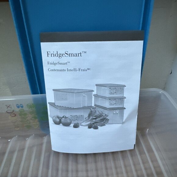 Tupperware Fridge Smart 8.5 Cup Vented Fruit Veggie Storage w Blue Teal Lid New - Picture 5 of 5